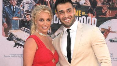 Britney Spears and Sam Asghari at the premiere of Once Upon A Time In Hollywood in Los Angeles in 2019. Pic: Galaxy/STAR MAX/IPx/AP